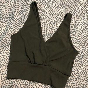 Cropped V-neck top